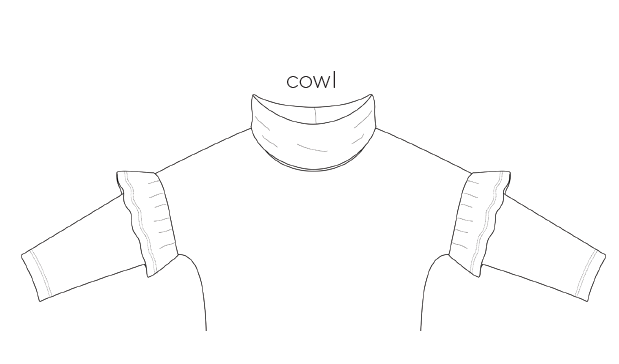 Add on Dolman Cowl Neck