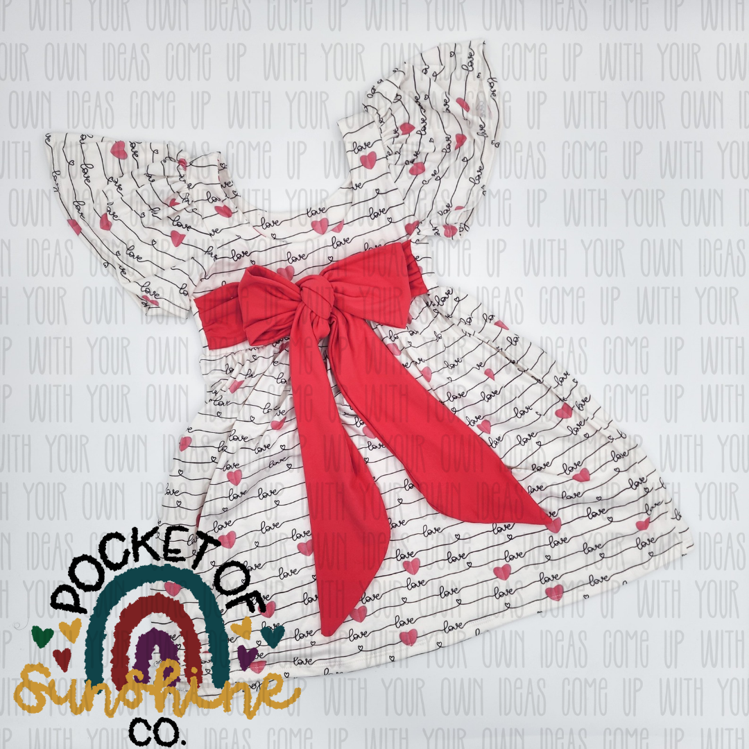 Petal Dress with Bow Back Size 5