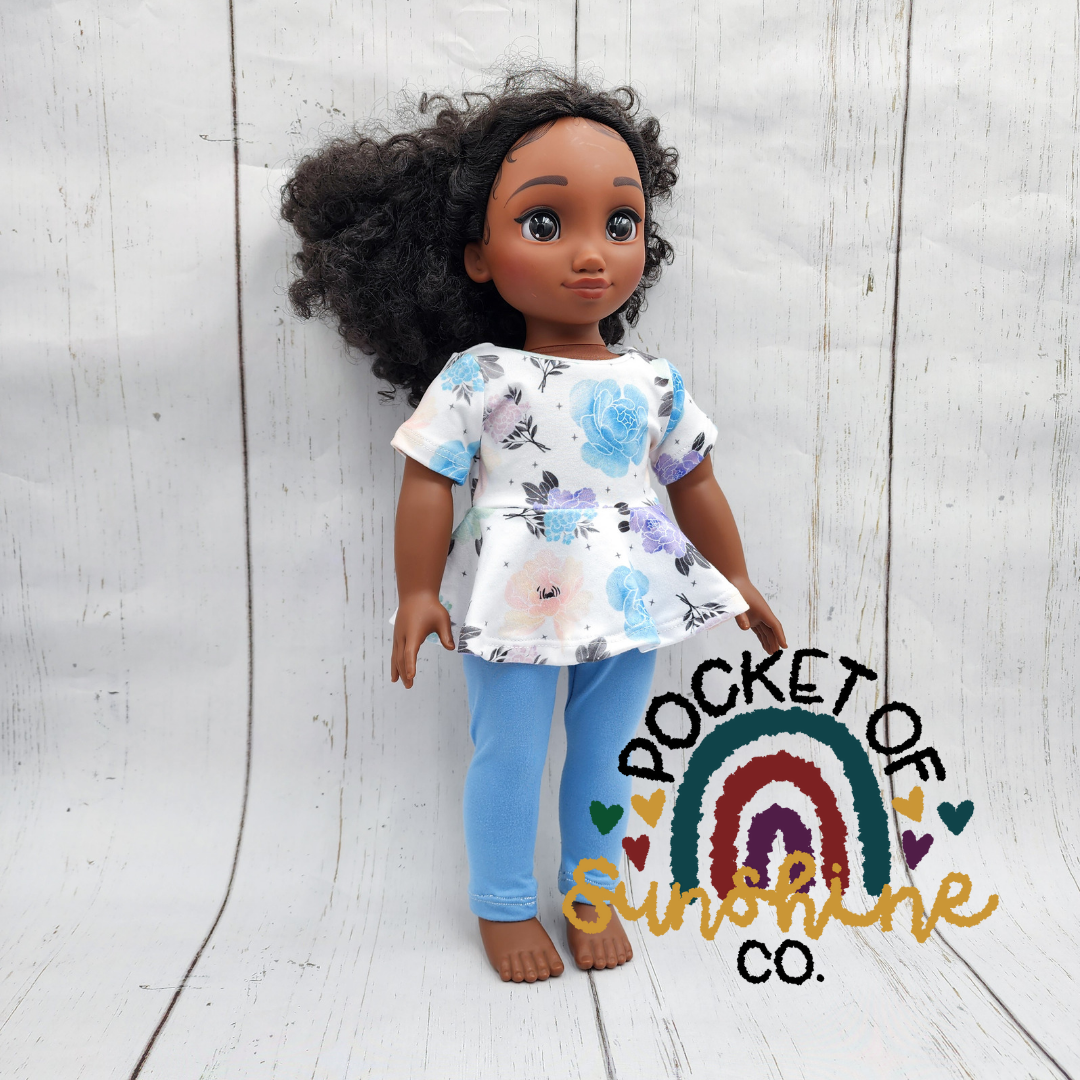 Cornflower Blue Leggings Doll