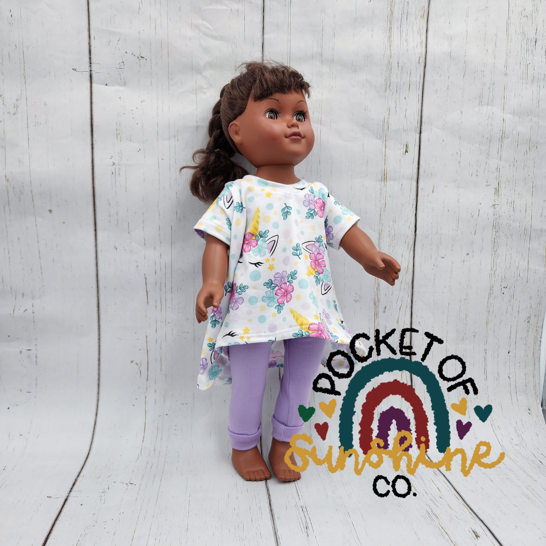 Lilac Purple Leggings Doll